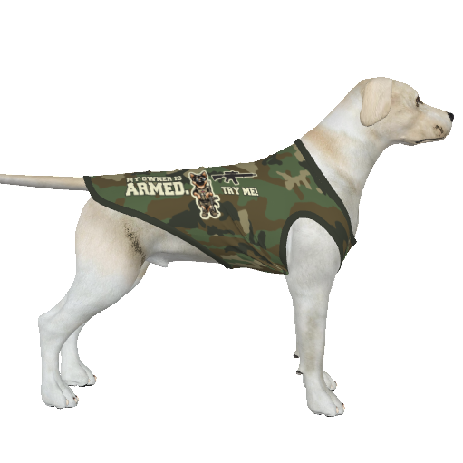 German Shepard- Camo - My Owner Is Armed- Anti Woke Pets Big Dog's Tank Top